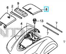 Couvercle paneau arrière HONDA Miimo, 0, 63306-VP7-010