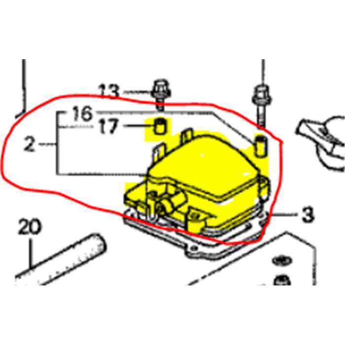 Couvercle de culasse HONDA GX31, 12310ZM3010, 12310-ZM3-010