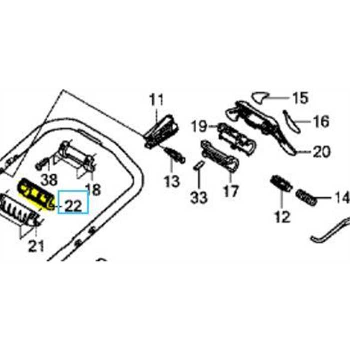 Couvercle étrier inférieur HRX 476, 54447-VH7-L00