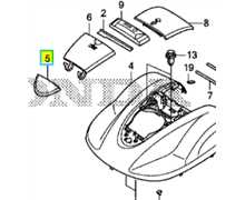 Couvercle HONDA Miimo, 63303-VP7-000