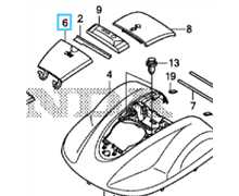 Couvercle hauteur de coupe HONDA Miimo, 63304-VP7-000, 63304VP7000