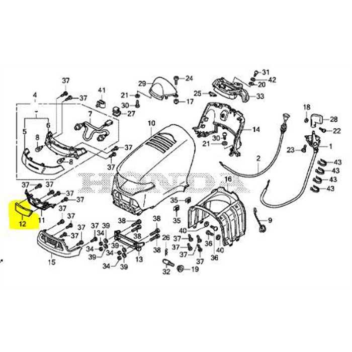 Couvercle Comp. Phare Honda HF2417, 60166-VK1-F11