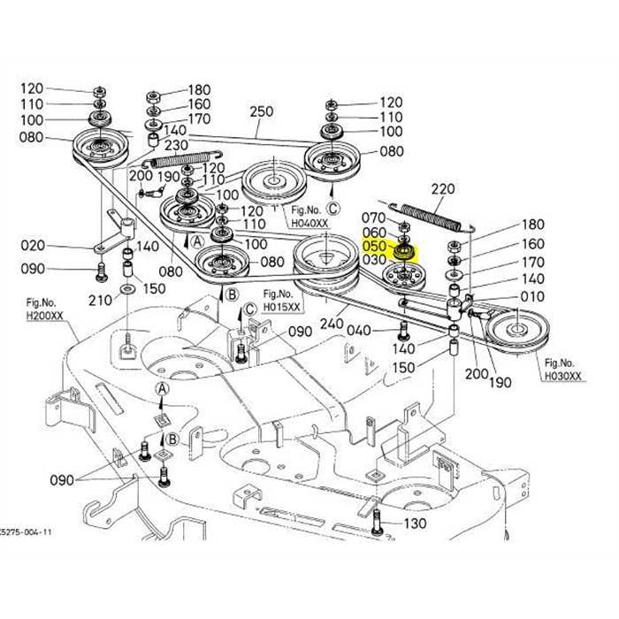 Couvercle poulie à  dos Kubota GR2120, K5112-7166-0, K511271660