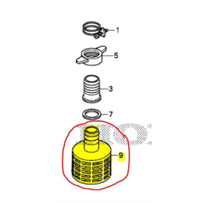 crépine aspiration de tuyau pompe a eau HONDA wh20xt - ex, 78325YH6610, 78325-YH6-610