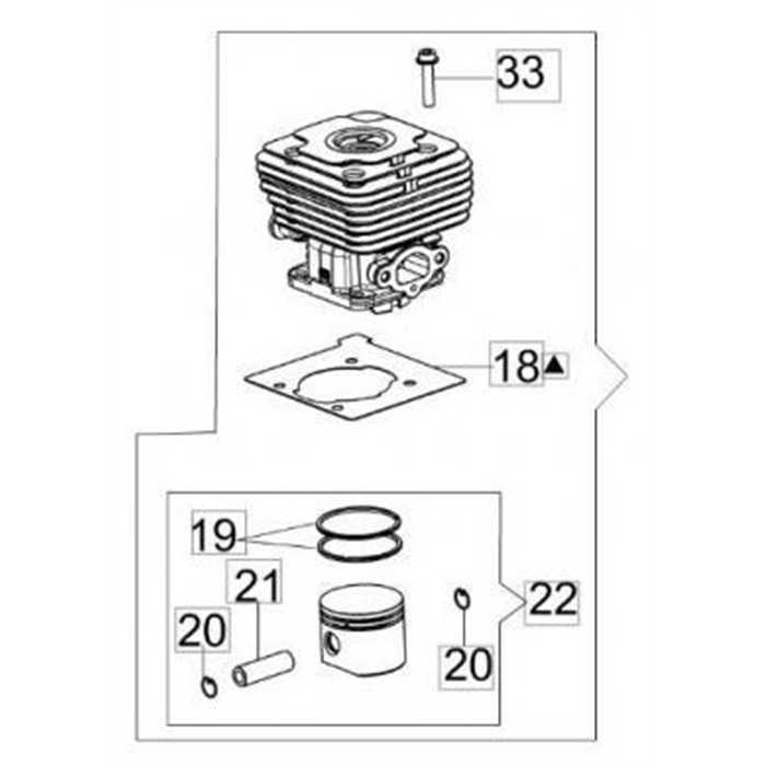 Cylindre piston OléoMac, 61350209C