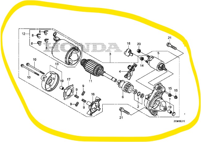 Démarreur GX630-690, 31200-Z6L-003