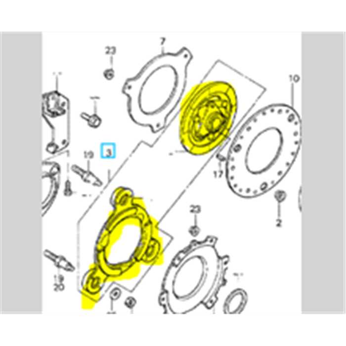 Disque embrayage pto HONDA ht3813, 751A0-750-800