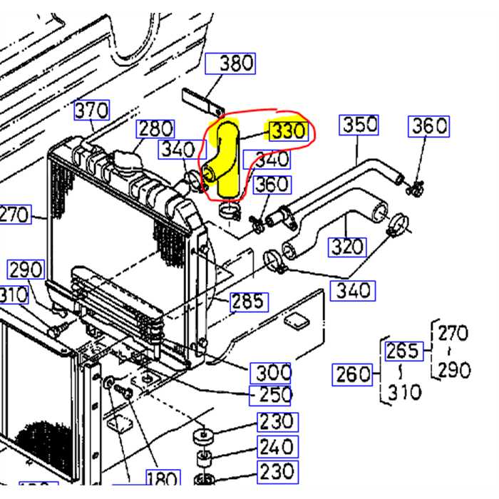 Durite coudée supérieure radiateur KUBOTA B7200HSt, 1575272940, 15752-7294-0