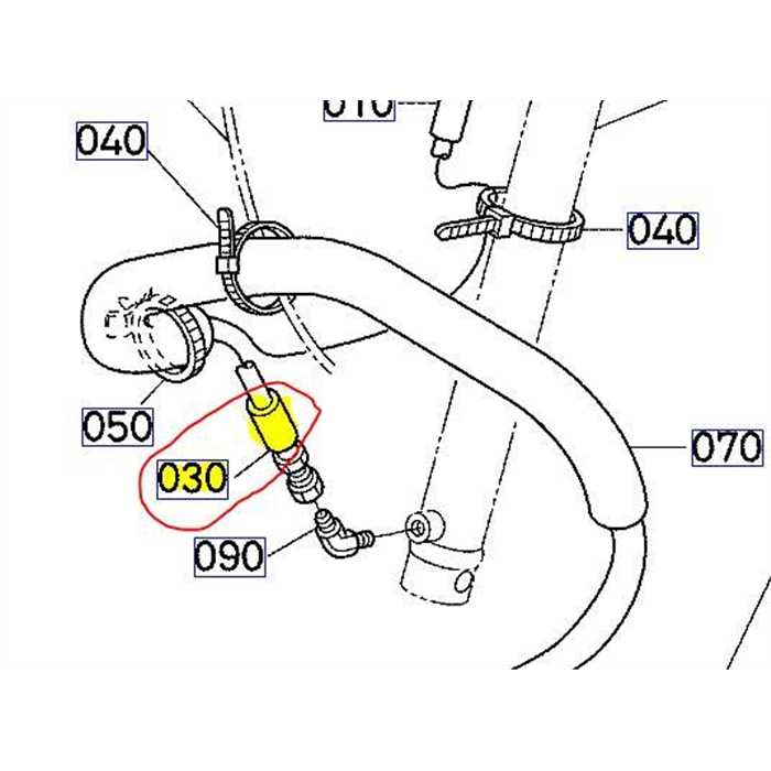 Durite de cylindre KUBOTA GCK500, K607364930, K6073-6493-0