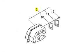 Échappement avec pare étincelles Shindaiwa 488-490, A030000540, A030-000540, SI7231215100