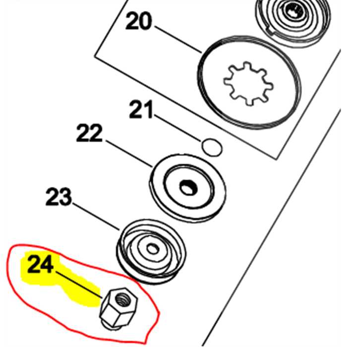 ECROU DE LAME ECHO - SHINDAIWA M10, 61032052130, 610320-52130