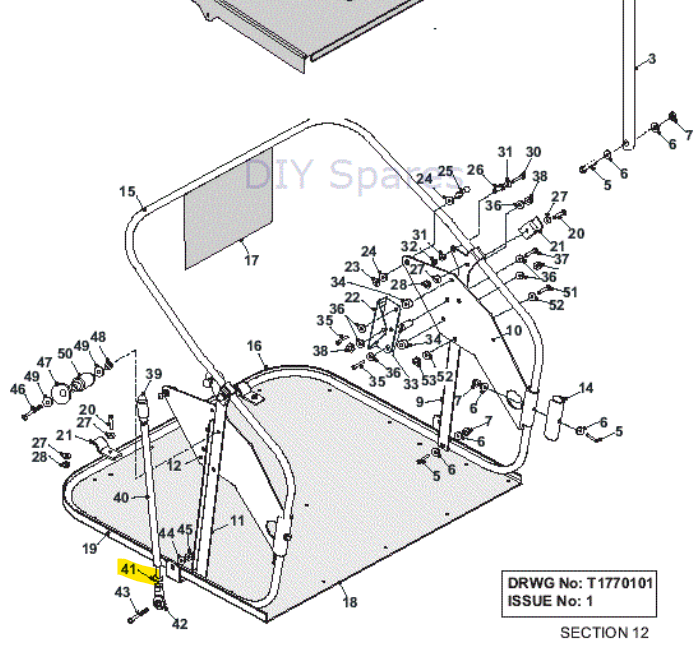 Ecrou de vérin de bac WestWood t1800 m10, 04872100