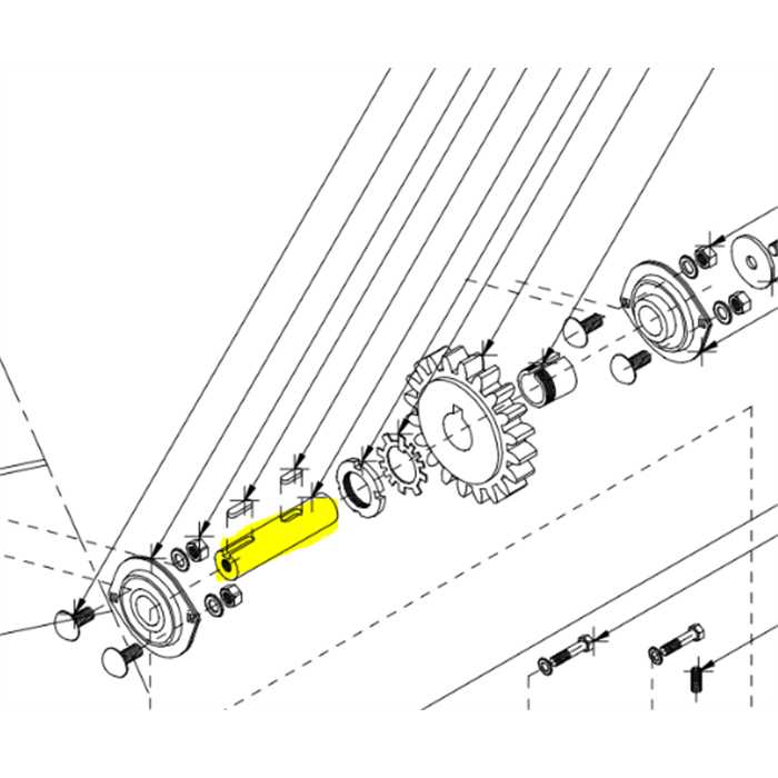 Axe d'engrenage eliet gzc1000 - semoir combi diam 20x115 MPA01160250, MPA 01 160 250, MPA01160250