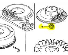 Ecrou HONDA 16mm volant moteur, 90201-ZE3-790, 90201-ZE3-V00, 90201ZE3V00