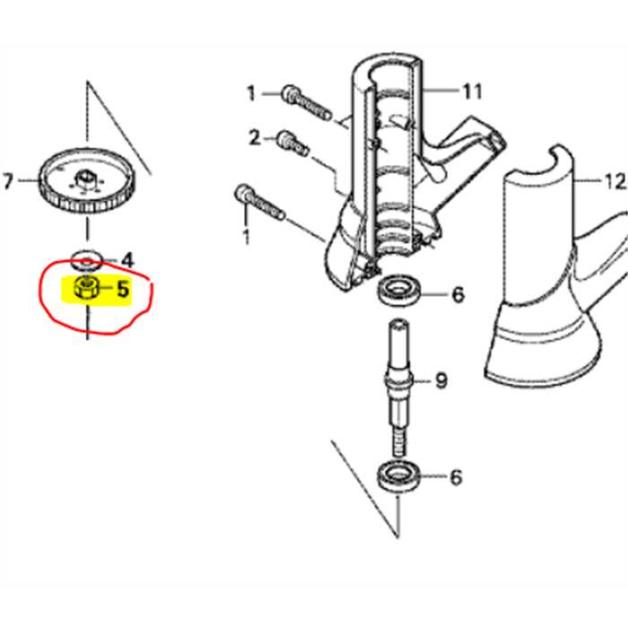 Ecrou m10 tête nylon UMS425 1ere génération, 80030VJ5003, 80030-VJ5-003