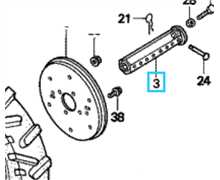 Axe de roue f810, 42410-728-620