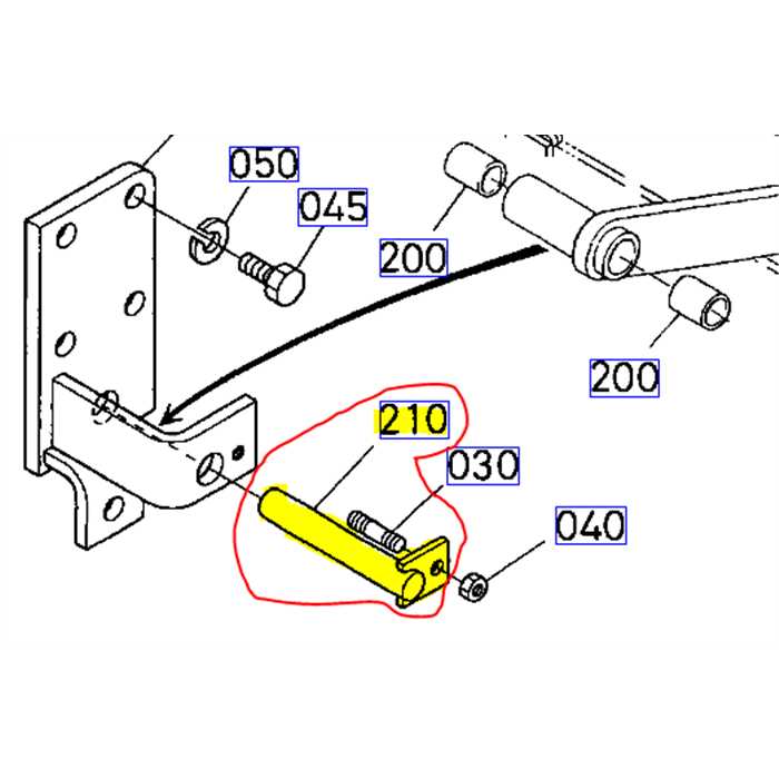 Axe de verrouillage de plateau de coupe KUBOTA ST35 Alpha, K582551162, K5825-15116-2