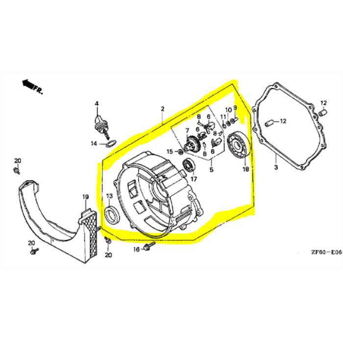 Ensemble couvercle de carter ePS5000, 11300-ZE3-704