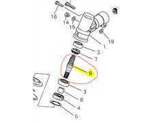 Axe de renvoi angle Shindaiwa b450, 2201513210, 22015-13210