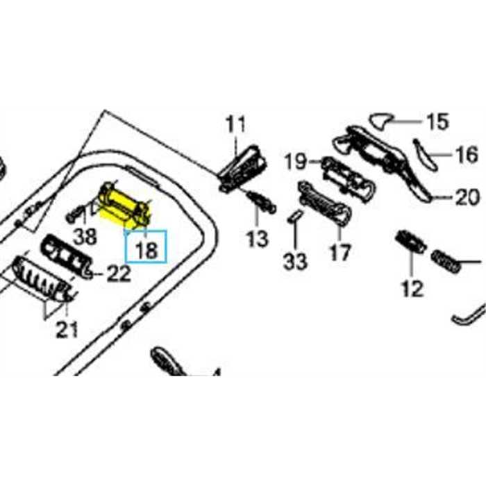 Etrier poignée inférieure HONDA HRX476 HRX537, OREILLE, 54437-VL0-B00