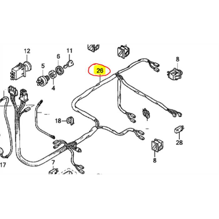 Faisceau électrique complet arrière HONDA HF2417-HF2315, 80533-VK1-003, 32110-VK1-F11