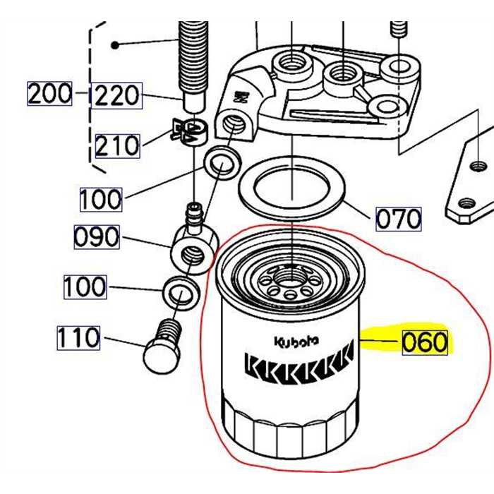 Filtre a carburant KUBOTA série M, 1663143560, HH16643560