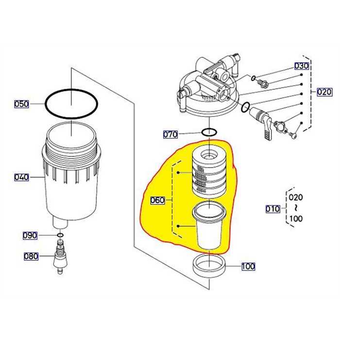 Filtre a carburant KUBOTA série M, RD45151940