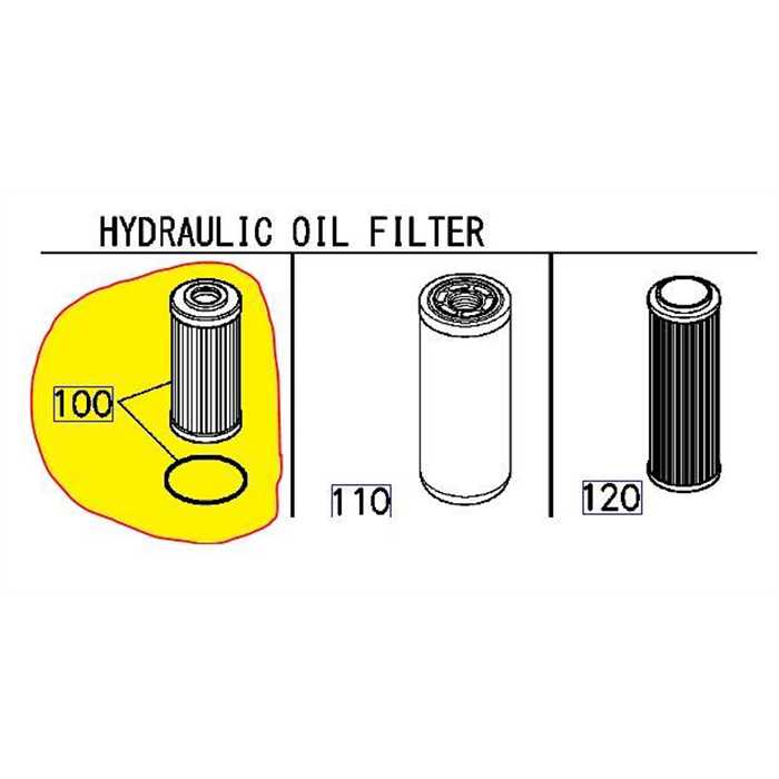 Filtre hydraulique interne avec O-Ring KUBOTA série M, 3J08010890, 3J080-1089-0