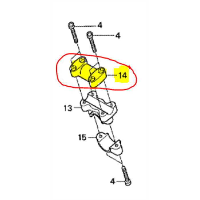 Fixation supérieure manche double HONDA UMK, 80097-VJ5-013, 80097-VJ5-003, 80097VJ5003