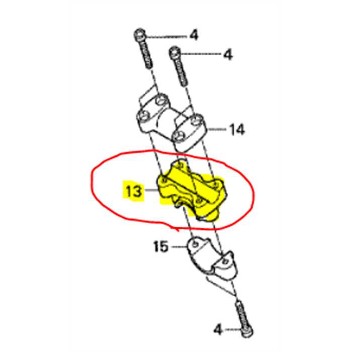 Fixation manche inférieur HONDA UMK poignée en u, 80096VJ5013, 80096-VJ5-003