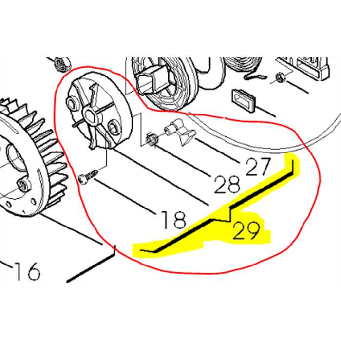 Fixation complet cliquet lanceur HONDA UMT41-51, 8540950, AL8540950