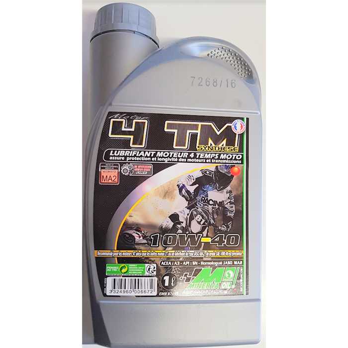 Huile 4TM Synthétique 10w40 4 temps moto/enduro, 3324960006672, HUILE4T1L, 10W40, 3324960002247, B4TMS, B4TMS00, 15W40, C4TM104C12M1