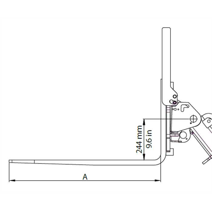 Fourches à palettes 120cm (la paire) sans le cadre c890316 - c890330 cap.2000kg, 12, C890333