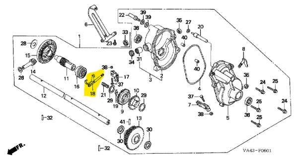 Fourchette crabot HR194-214-16, 23440-VA4-800