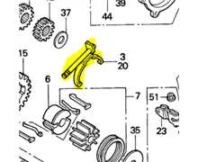 Fourchette changement 3vitesses HR1950.., 24115VA3J52, 24115-VA3-J52