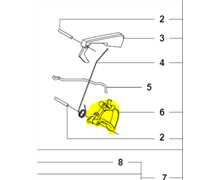 gâchette de gaz Husqvarna K760, 506372003, 5063720.03