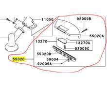 Garand complet KAWASAKI kbl27, 55020-T001, 55020-T011