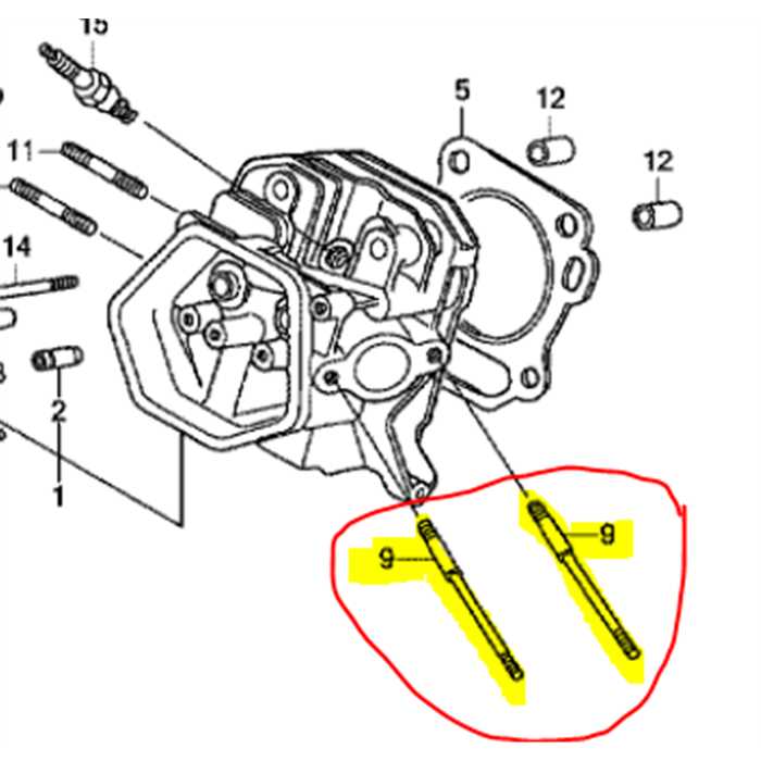 Goujon échappement m8x106 HONDA GX** - a la pièce, 90042ZE3700, 90042-ZE3-700