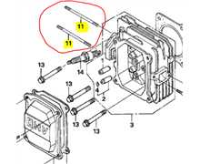 Goujon échappement m6 x 85 HONDA GXV140-HRj216, 90048-ZC3-000