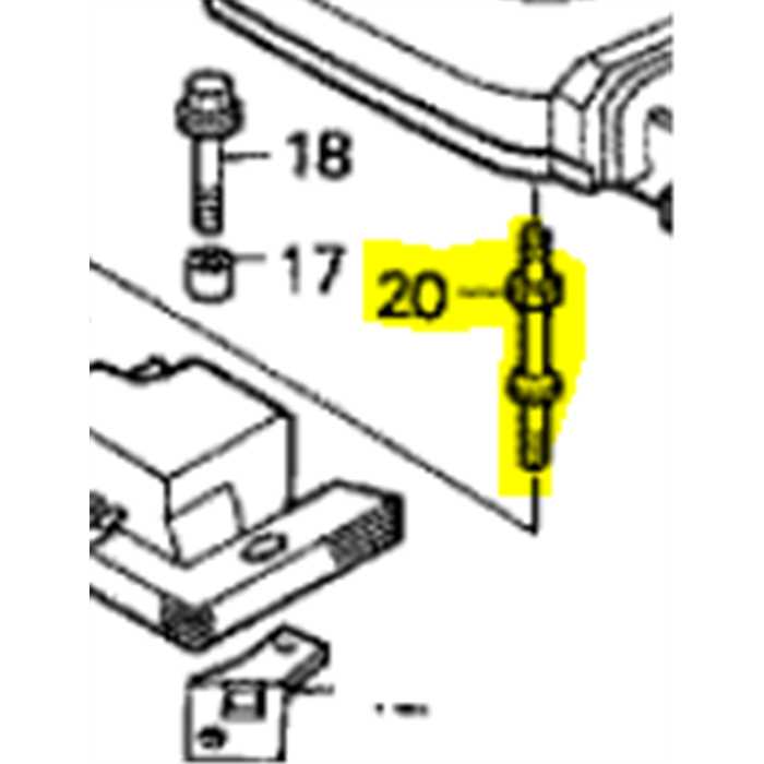 Goujon support réservoir HRB, 90042ZG9800, 90042-ZG9-800