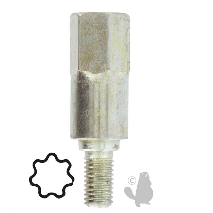 ADAPTATEUR POUR RENVOI D ANGLE UNIVERSELLE DEB 7 CANELURES, 160-2043, 1602043