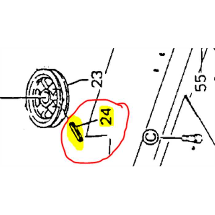 Goupille poulie axe de lame plateau de coupe RANSOMES TMM60R, 034309802, S034309802