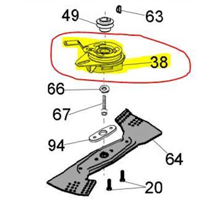 Embrayage de lame complet tondeuse ACTIVE modèle BBC, 50304, AC50304, WARNER 591535, 5915-35