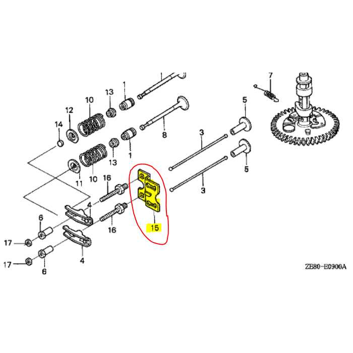 Guide de tige culbuteur GXV270, 14791ZE8010, 14791-ZE8-010