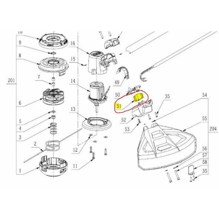 Interrupteur de commande pour recharge de fil EGO ST1510E PowerLoad, 28500912, 4870633001