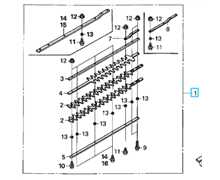 Jeu de lame taille-haies hhh25d75 20t, 72500-VJ8-C21, 72500VJ8C21