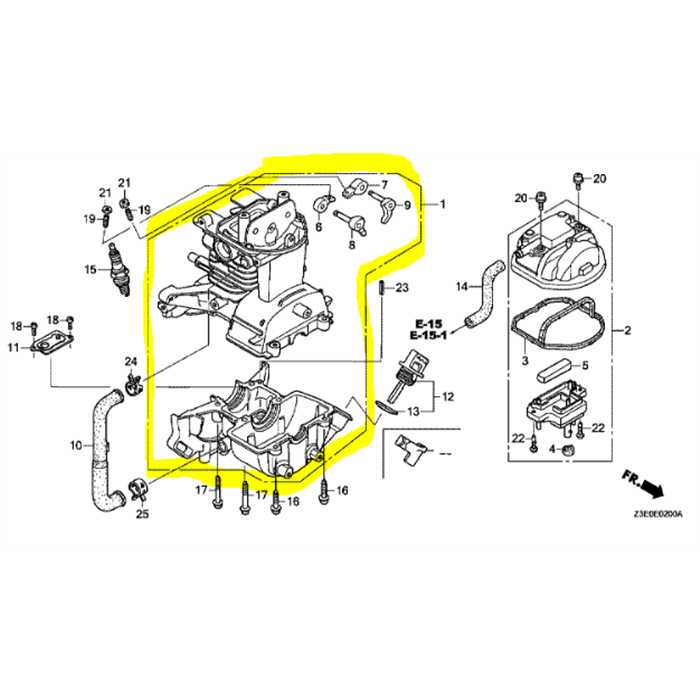 Jeu de carter moteur HONDA fG110, 10100-Z3E-405