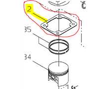 Joint embase de cylindre Shindaiwa ec7500-ec7600, V100000580, V100-000580, 3801012120