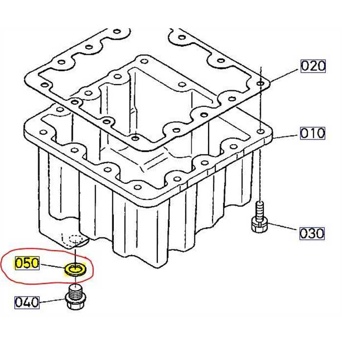 Joint bouchon de vidange KUBOTA, 6C09058960, 6C090-5896-0