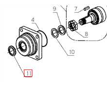 Joint de pompe hydraulique ETESIA H124D 2x, 29946, ET29946